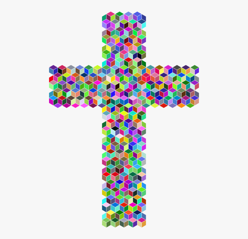 Christian Cross Computer Icons Christianity Crucifix - Colourful Cross Transparent, HD Png Download, Free Download