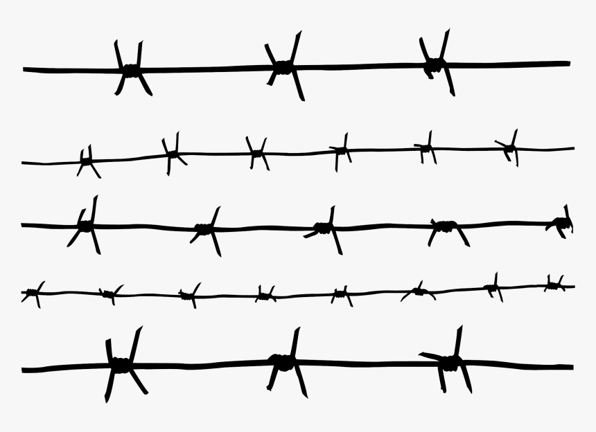 Easy To Draw Barbed Wire, HD Png Download - kindpng.