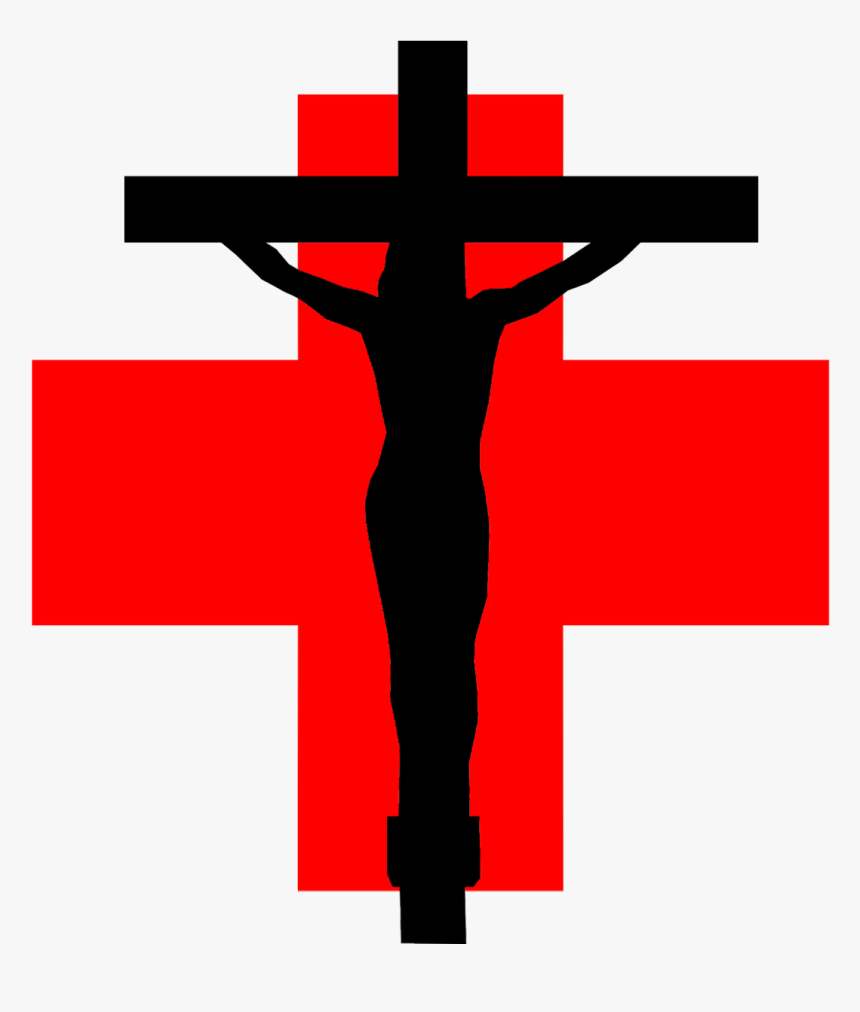 Crucifix On A Red Cross - Crucifix, HD Png Download, Free Download