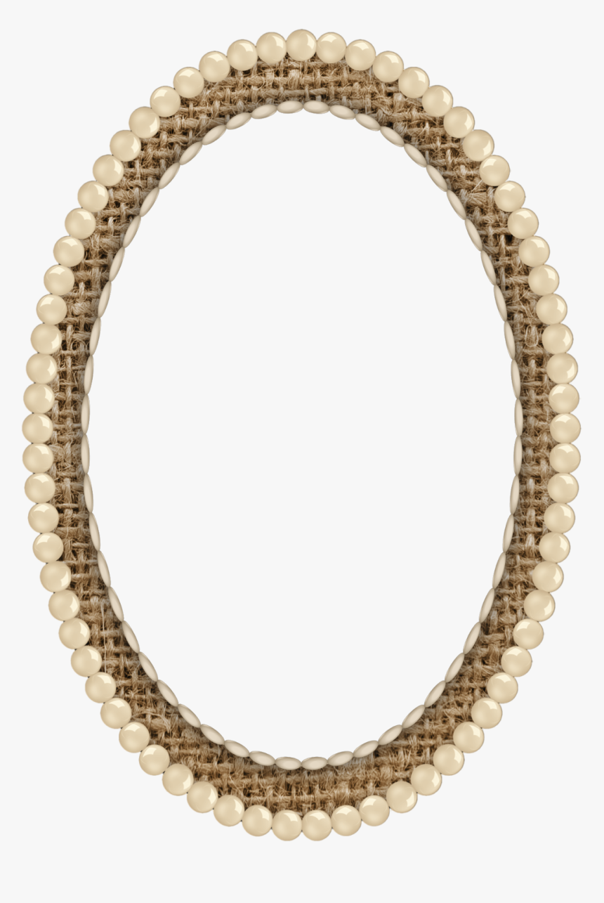 Burlap And Pearl Frame - Body Jewelry, HD Png Download, Free Download