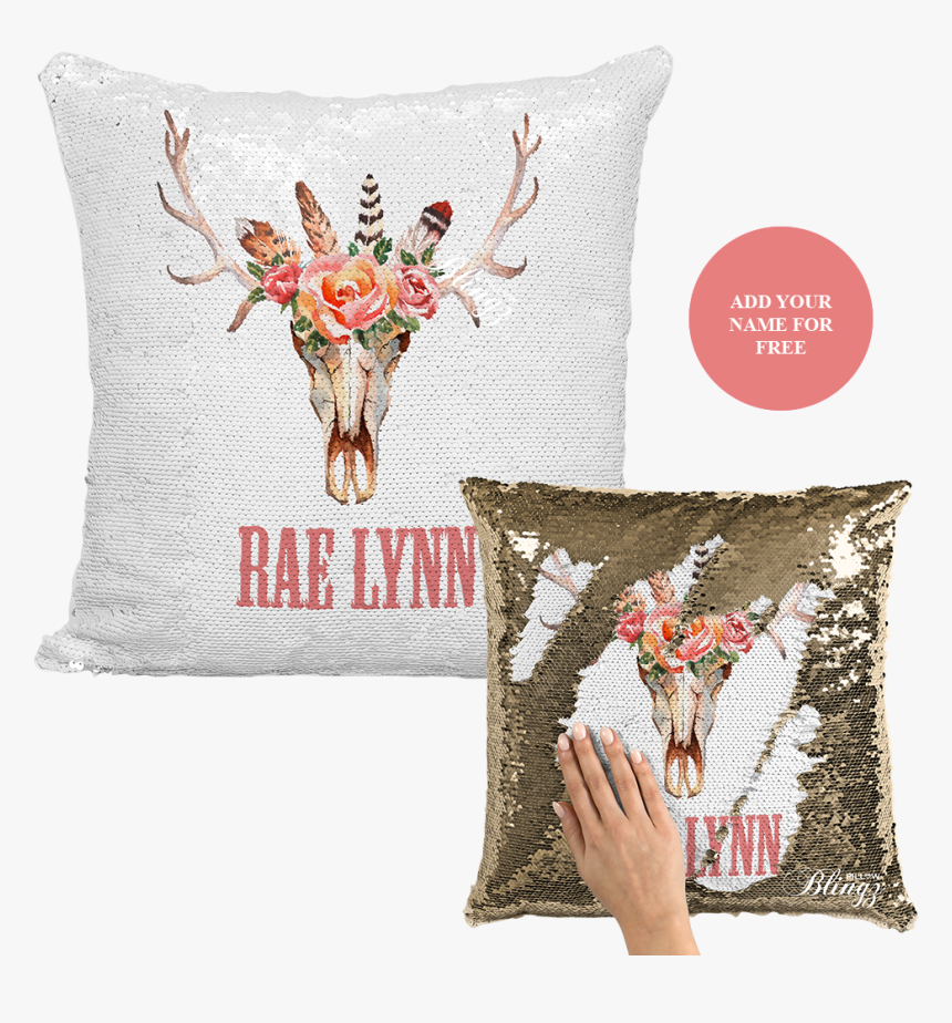 Sequin Pillow Rose Gold Personalized, HD Png Download, Free Download