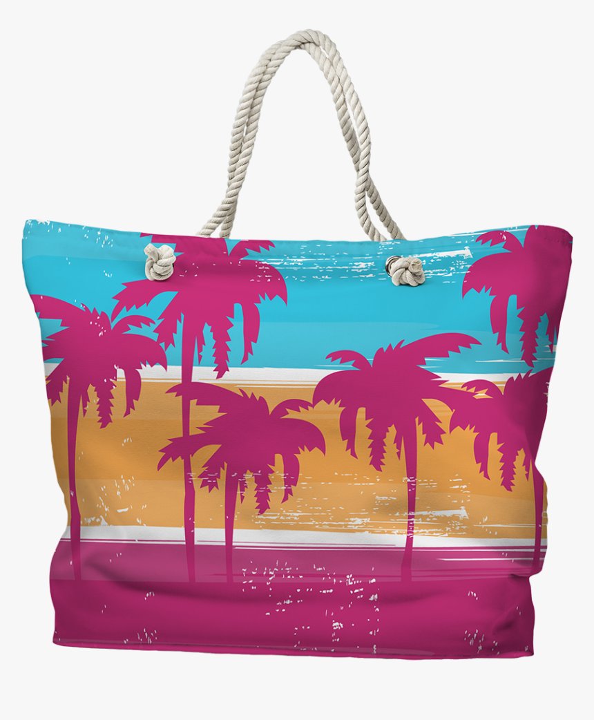Palm Trees Tote Bag Nautical Tote Bags, Burlap Projects, - Tote Bag, HD Png Download, Free Download