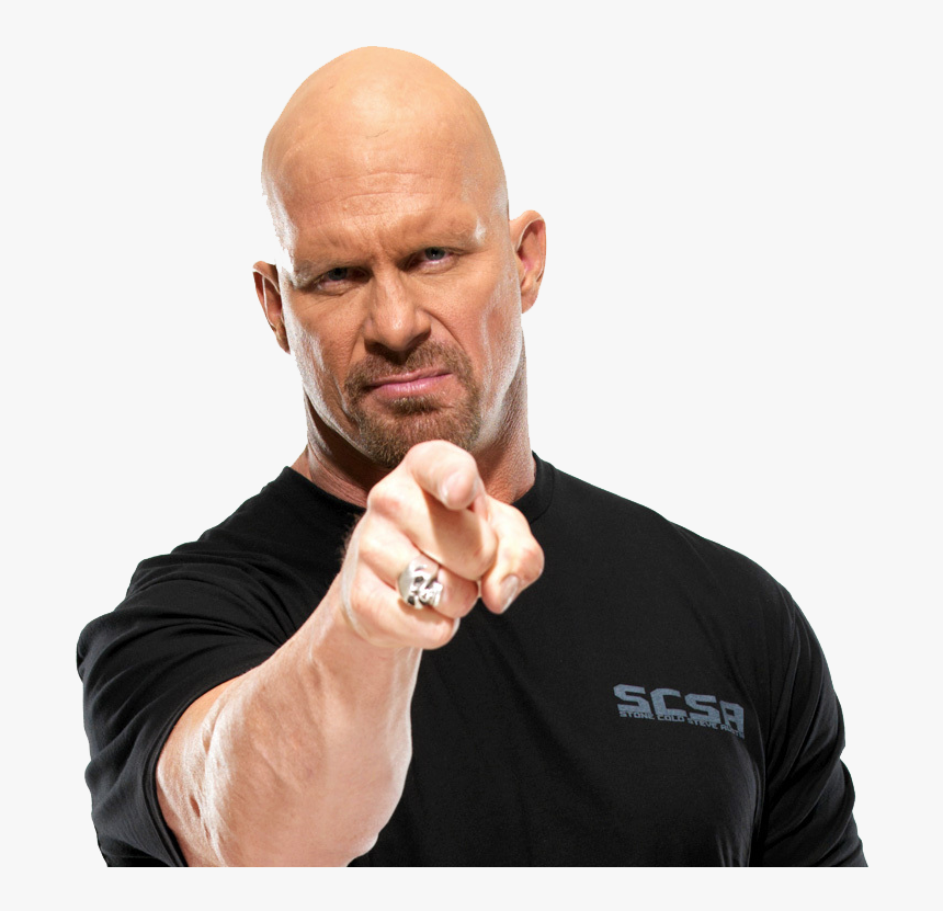 Stone Cold Png - Stone Cold Steve Austin Pointing, Transparent Png, Free Download