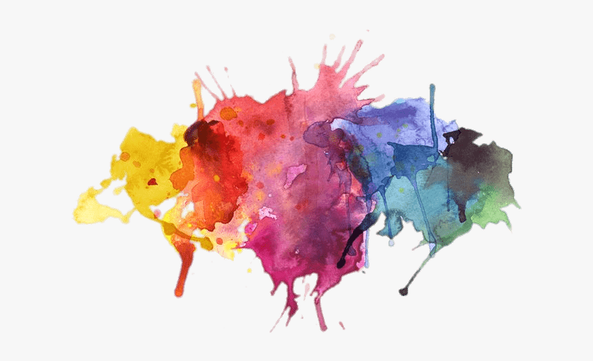 Water Colors Paint Splatter - Watercolour Paint Splash Transparent Background, HD Png Download, Free Download