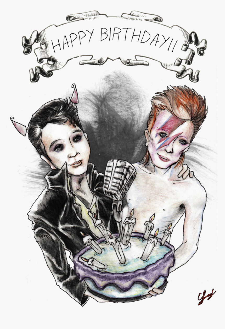 Happy Birthday Elvis Presley And David Bowie By Juanmaggot666 - Elvis Presley And David Bowie, HD Png Download, Free Download