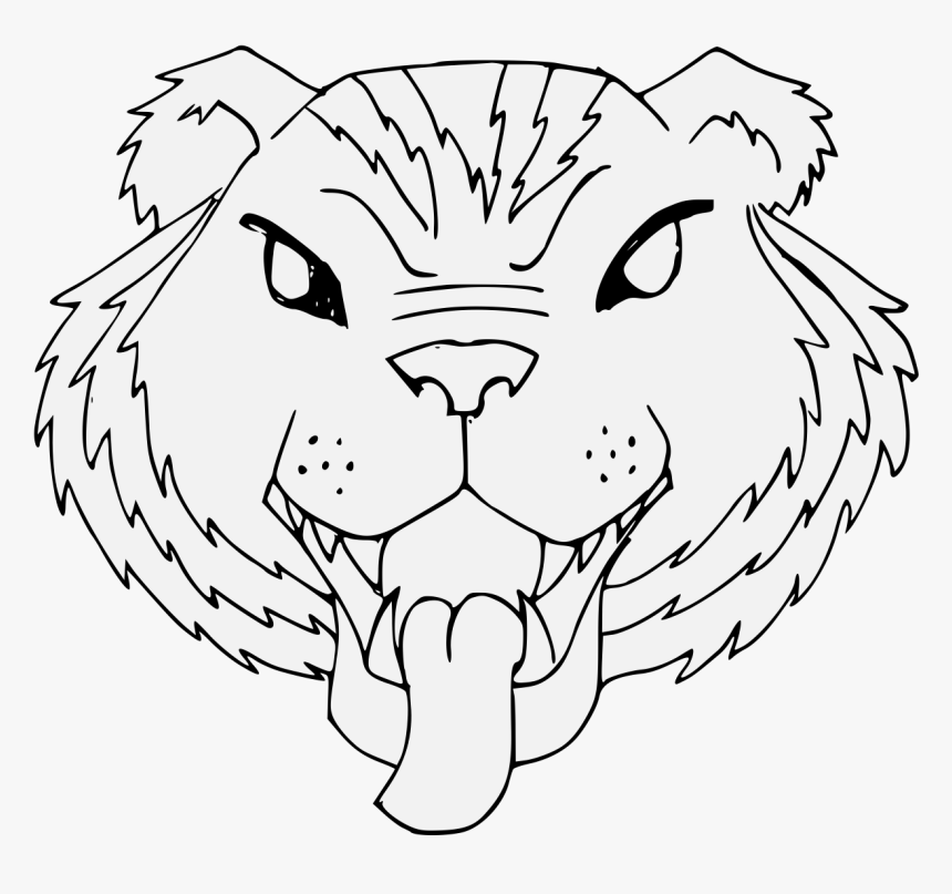 Transparent Tiger Head Png - Cartoon, Png Download, Free Download