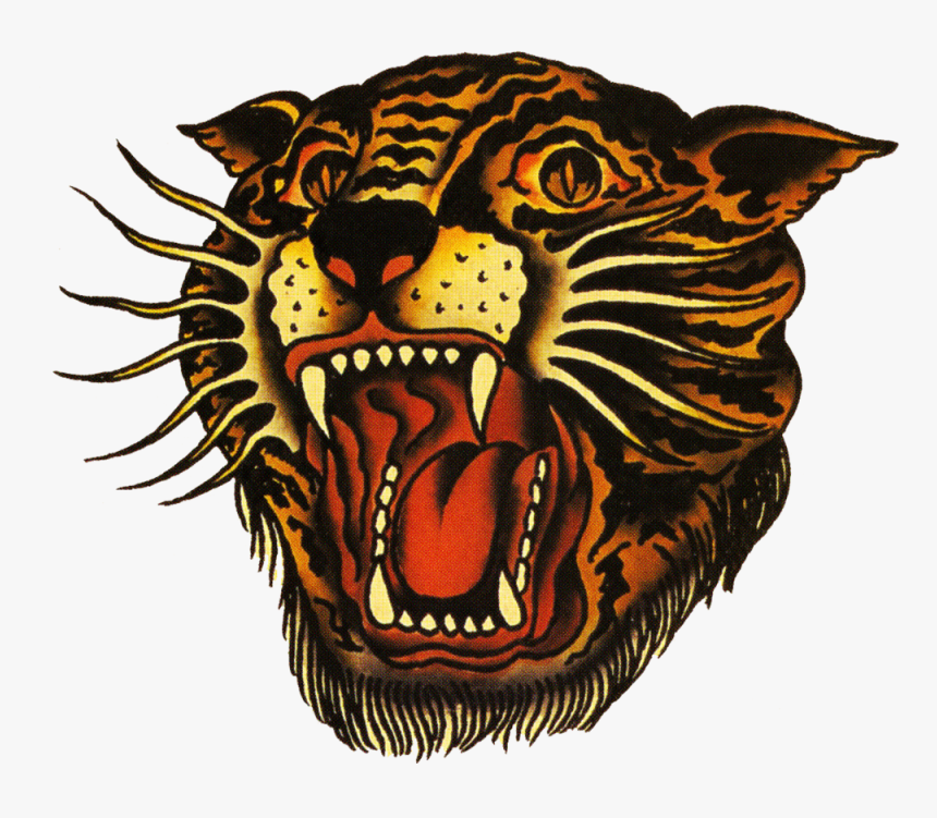 Transparent Tiger Transparent Png - Chinese Tiger Head Tattoo, Png Download, Free Download