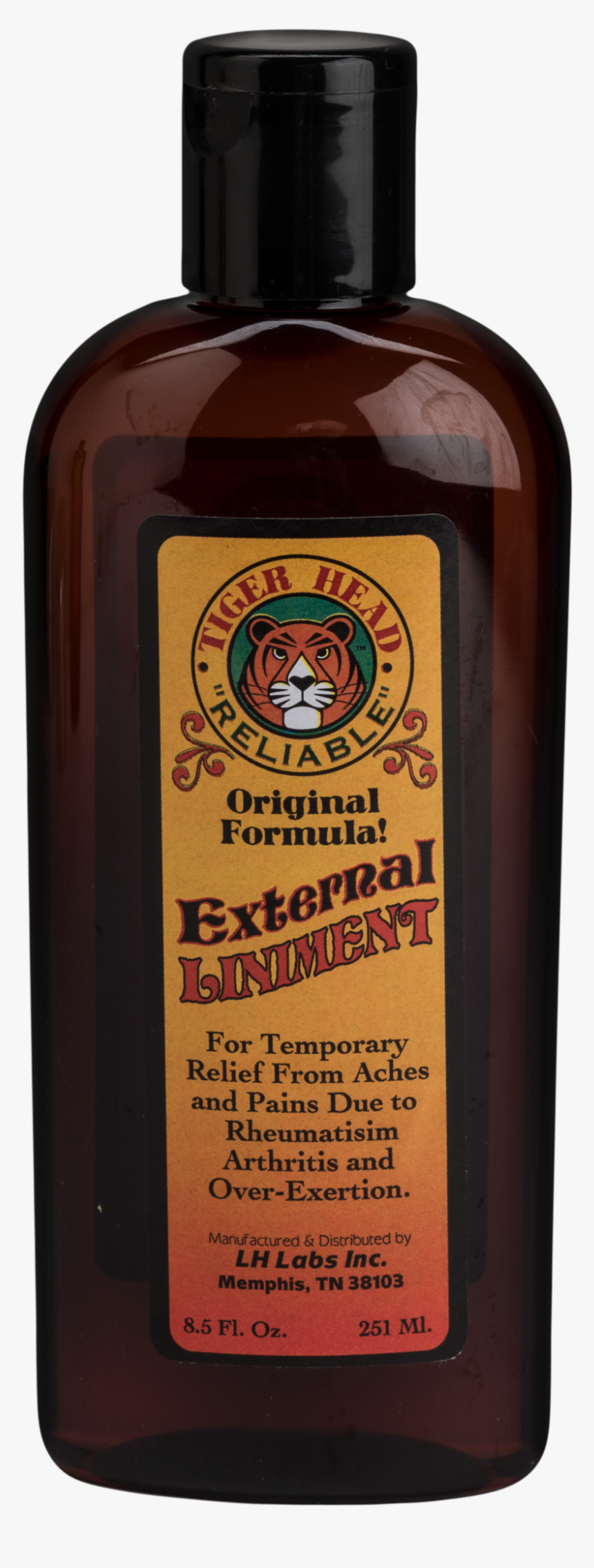 Tiger Head External Liniment - Bottle, HD Png Download, Free Download