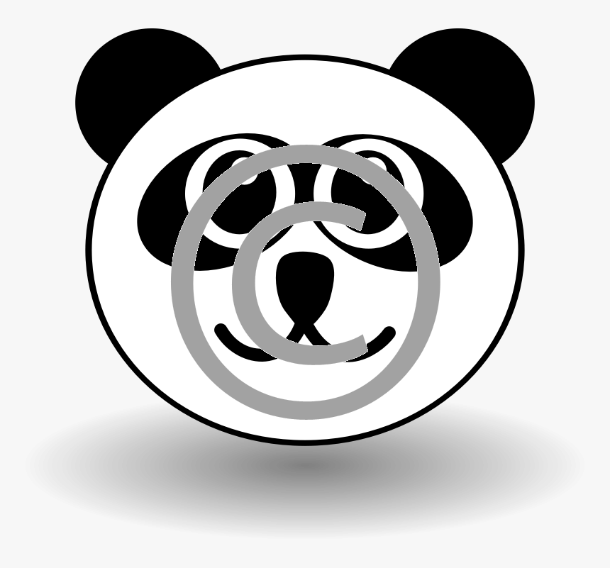 Panda Face Clipart Black And White, HD Png Download, Free Download