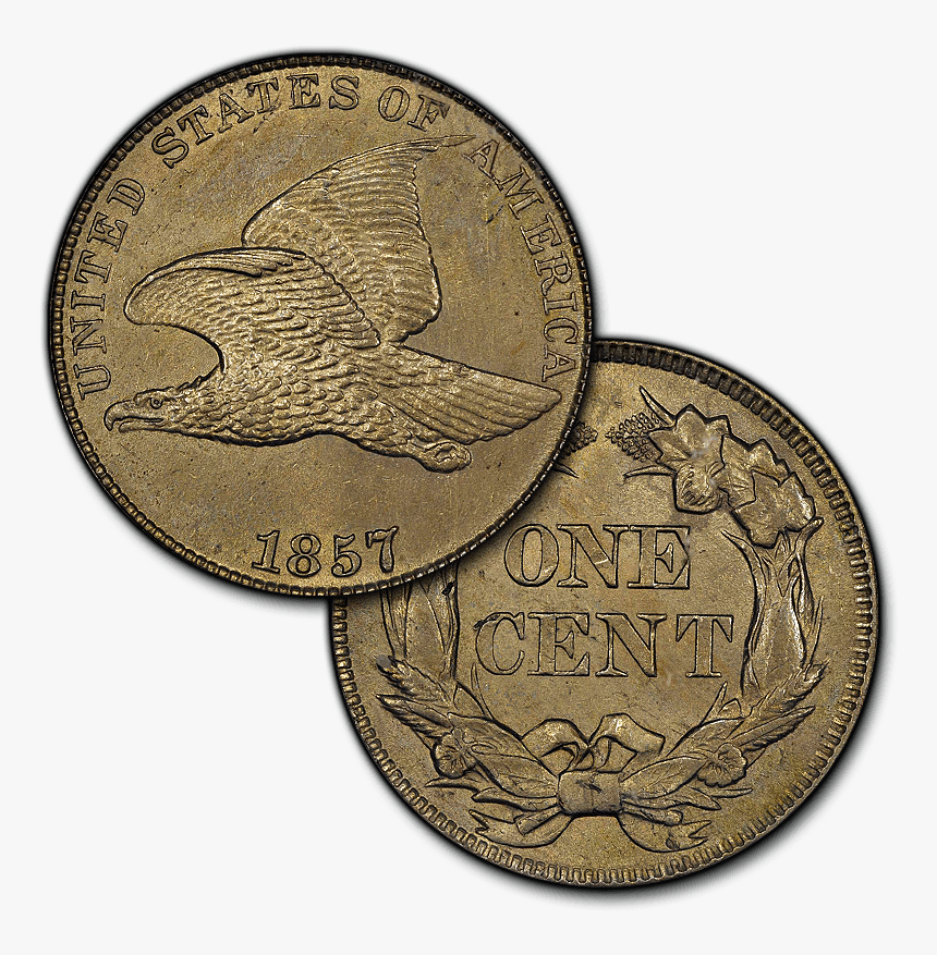 1857 To 1858 Flying Eagle Cents By Date - Coin, HD Png Download, Free Download