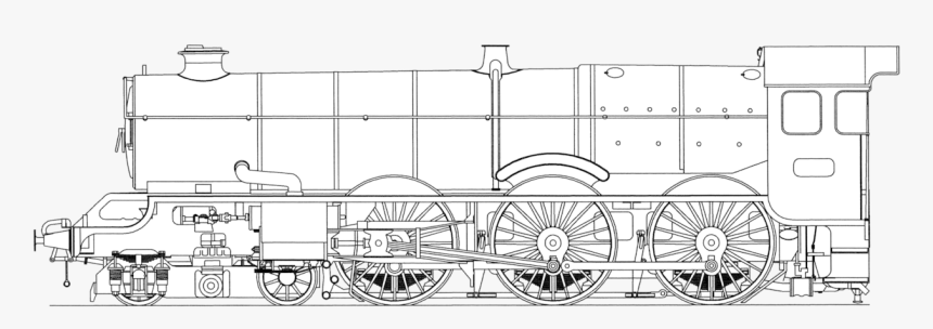 Transparent Steam Locomotive Clipart - Steam Locomotive Drawing, HD Png Download, Free Download