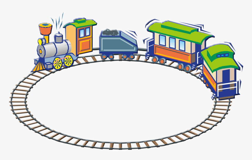 Rail Transport Railway Transprent - Clipart Toy Train Track, HD Png Download, Free Download