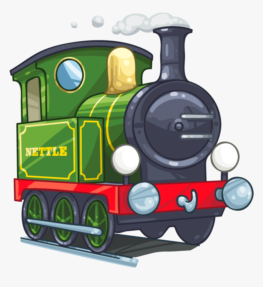 Transparent Steam Locomotive Clipart - Cartoon Of Railway Engine, HD Png Download, Free Download