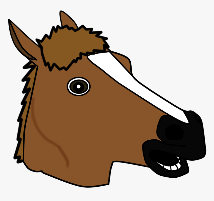 Transparent Horse Head Clipart - Horse Head Mask Drawing, HD Png Download, Free Download