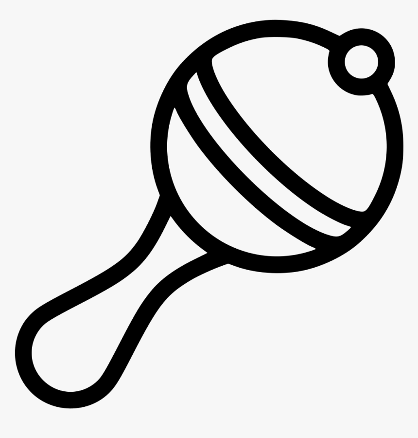 Rattle - Baby Rattle Black And White, HD Png Download, Free Download