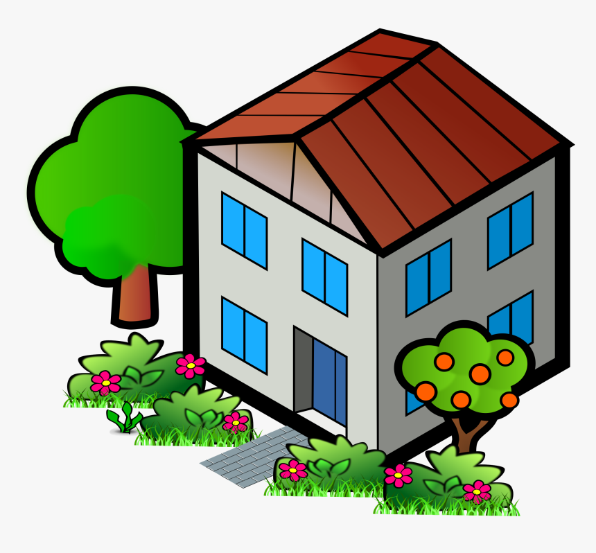 People Clipart City - Clip Art Cartoon House Transparent Background, HD Png Download, Free Download