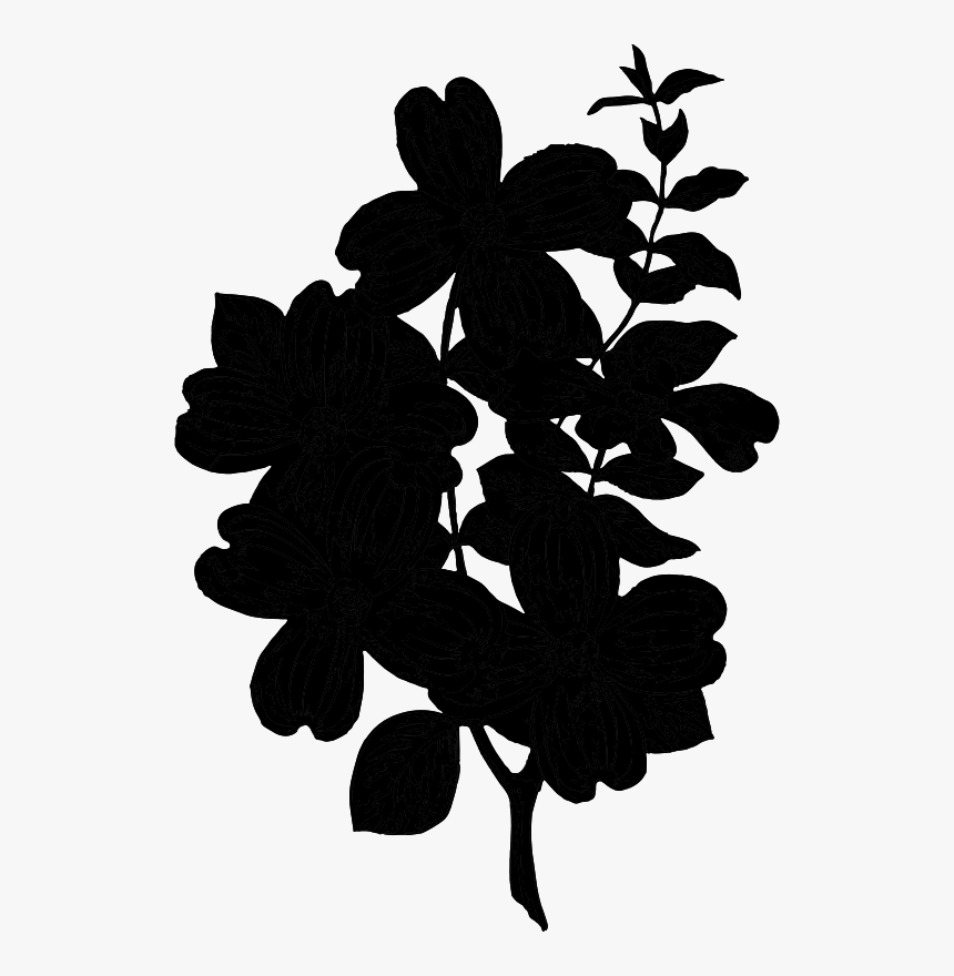 Flowering Plant Silhouette Leaf Plants - Silhouette, HD Png Download, Free Download