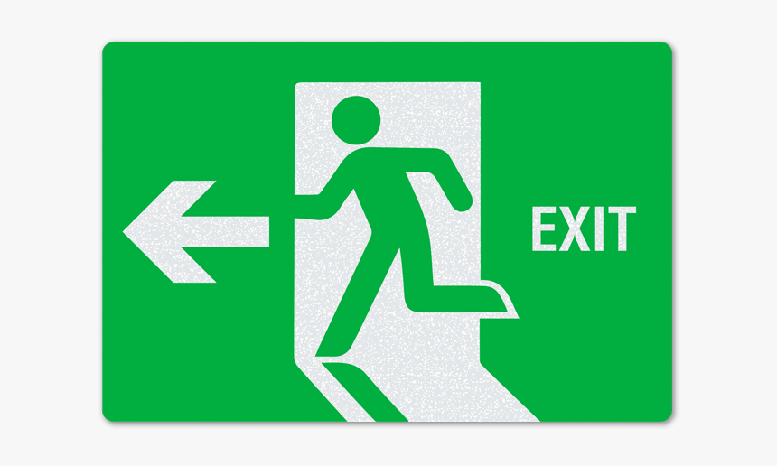 Warning Reflective Stickers - Emergency Exit Signs .png, Transparent Png, Free Download