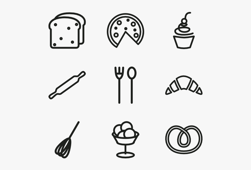 Clip Art Baking Icons - Icon Bakery Png, Transparent Png, Free Download