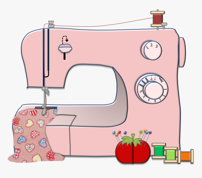 Sewing Machines Clip Art Textile - Transparent Background Sewing Machine Clipart, HD Png Download, Free Download