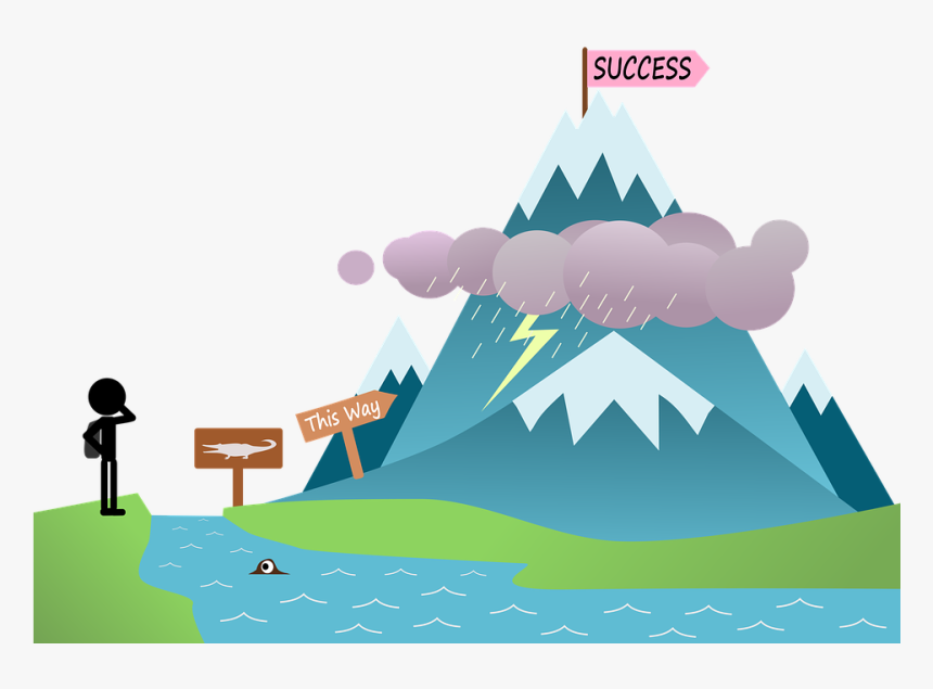 Success Journey Challenge Obstacle Hiking Mountain - Clip Art Journey To Success, HD Png Download, Free Download