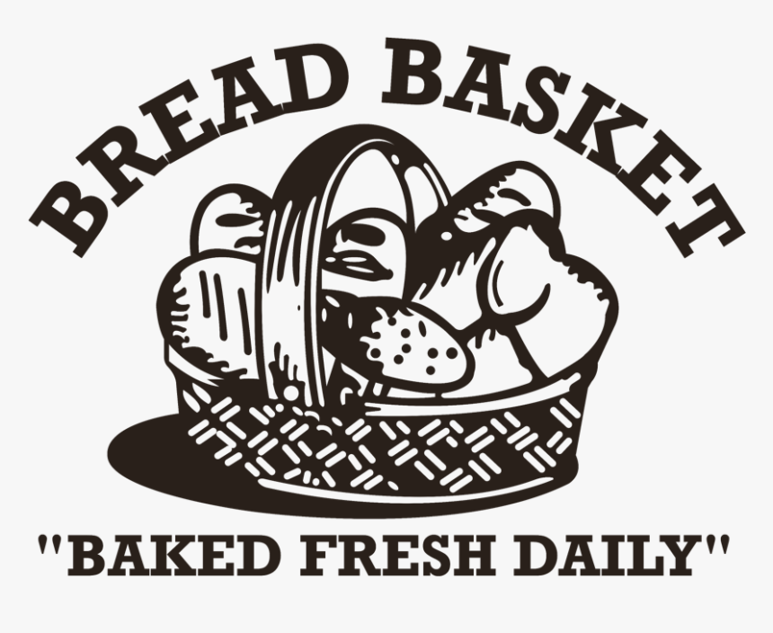 Bake Clipart Baking Bread - Bread Basket Black N White, HD Png Download, Free Download