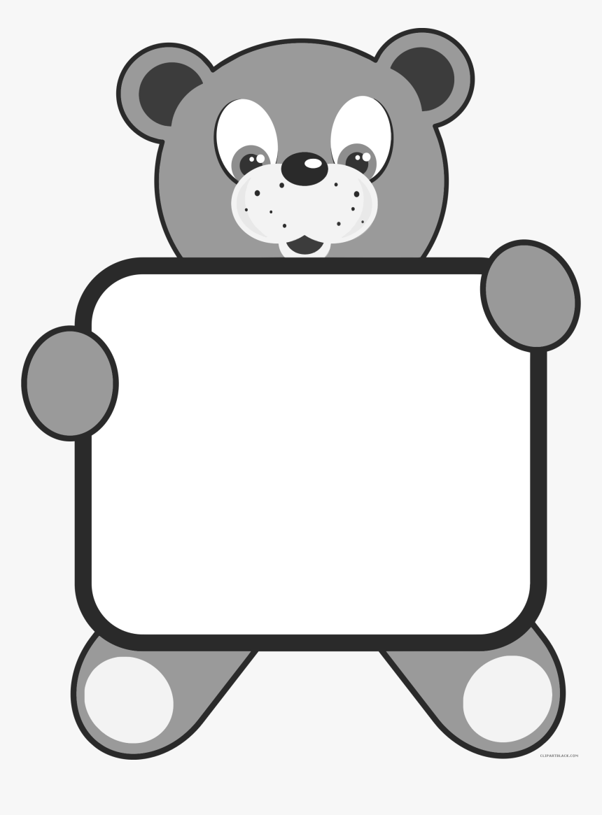 Transparent Bear Clip Art - Black And White Bear Clipart, HD Png Download, Free Download