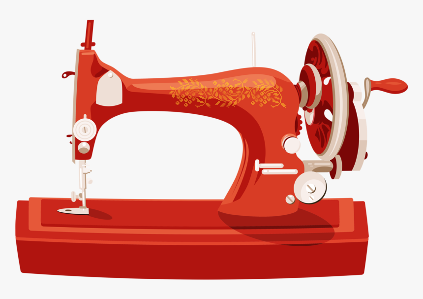 Sewing Machines Thread Pin Clip Art - Red Sewing Machine Vector Png Transparent, Png Download, Free Download