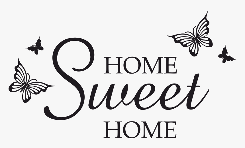 Home Sweet Home Butterfly Svg, Dxf, Eps, Png, Vector - Home Sweet Home Vector Art, Transparent Png, Free Download