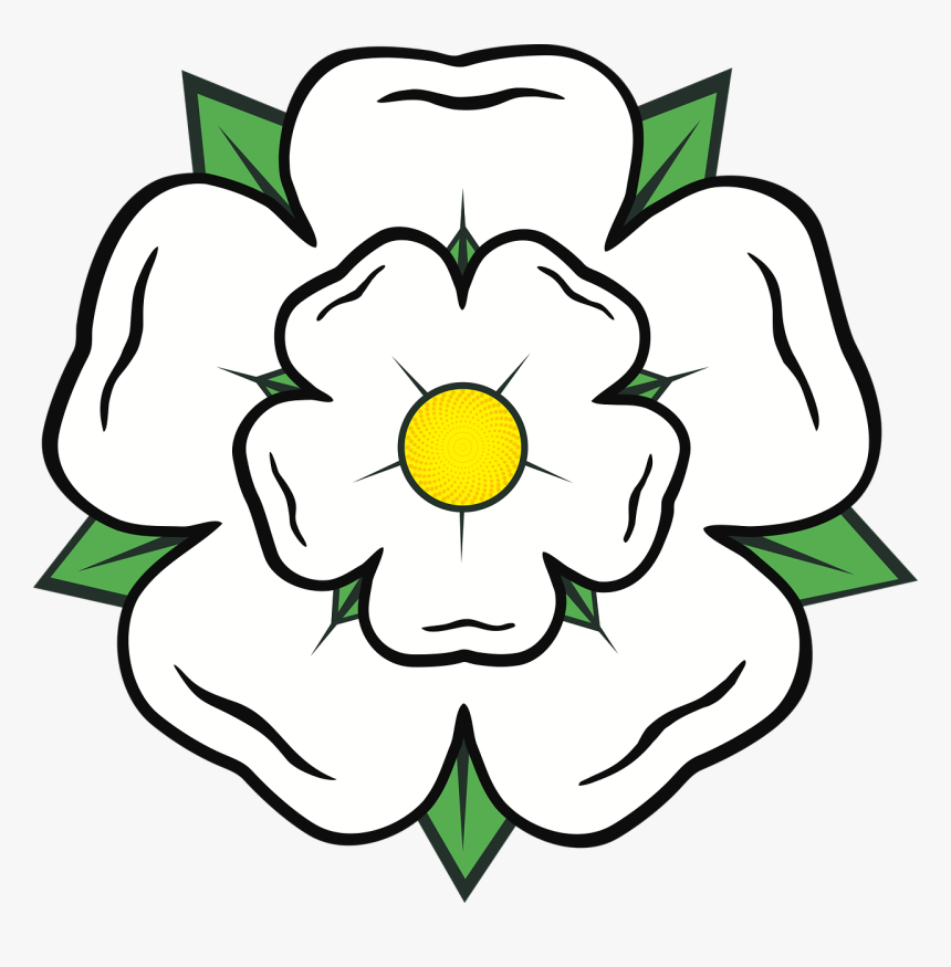 Yorkshire Rose, County, England, Heraldic, Heraldry - Yorkshire White Rose Png, Transparent Png, Free Download