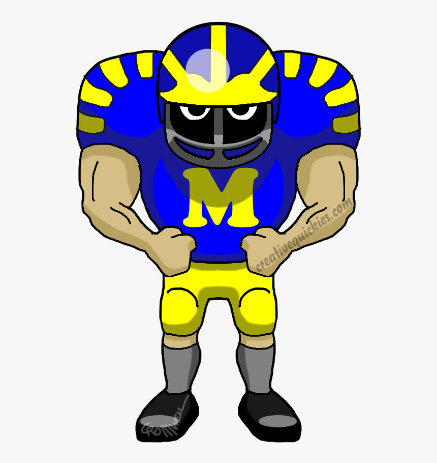 Ann Arbor Michigan Wolverines - Football Player Cartoon Transparent, HD Png Download, Free Download