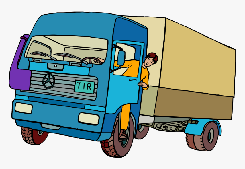 Car Dump Truck Truck Driver Clip Art - Delivery Truck Clip Art, HD Png Download, Free Download