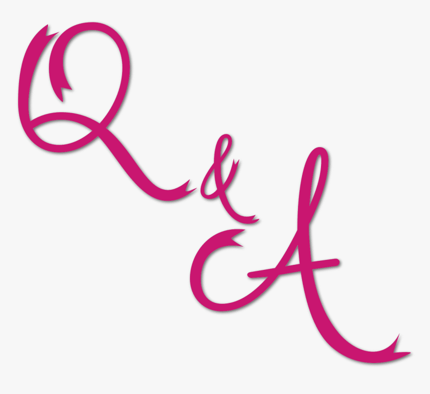 Large Pink Letters Q And A - Calligraphy, HD Png Download, Free Download
