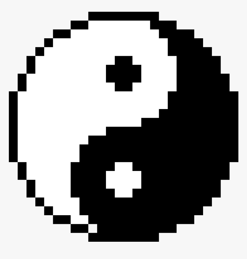 Yin Yang Pixel Art, HD Png Download, Free Download