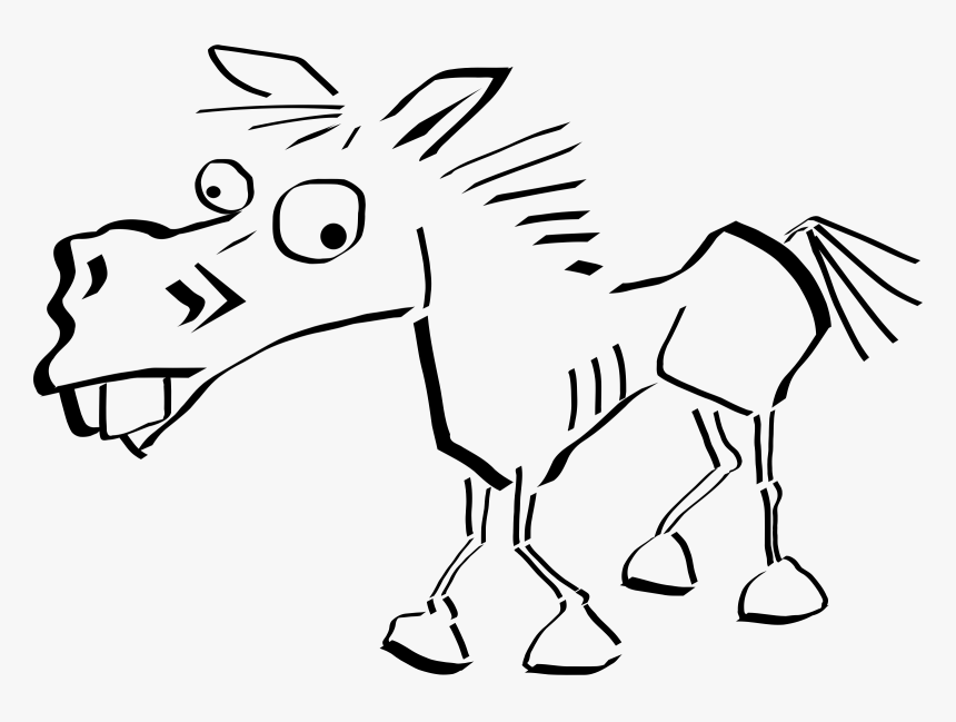Crazy Horse Vector - Drawing Of A Mule, HD Png Download, Free Download