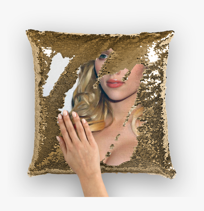 Transparent Scarlett Johansson Png - Sequin Pillow Rose Gold Personalized, Png Download, Free Download