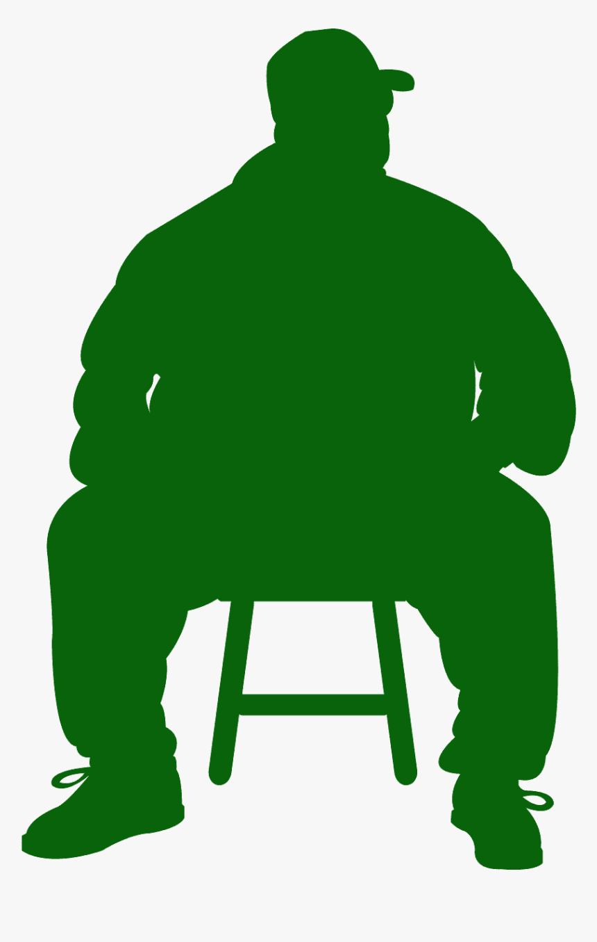 Fat Man Silhouette Vector, HD Png Download, Free Download