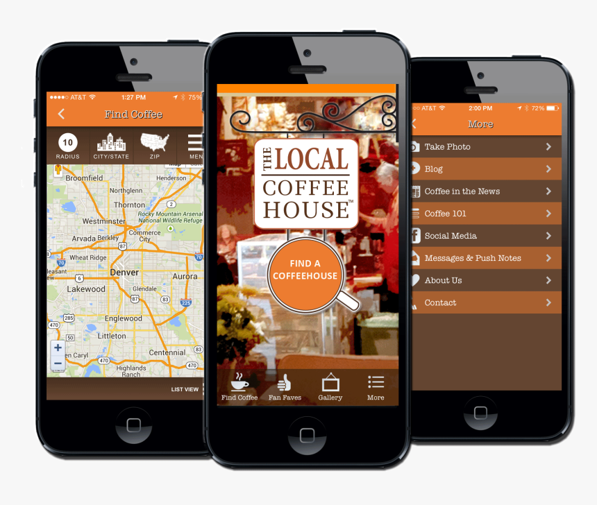 The Local Coffeehouse Guide App - Coffee Shop Mobile App, HD Png Download, Free Download