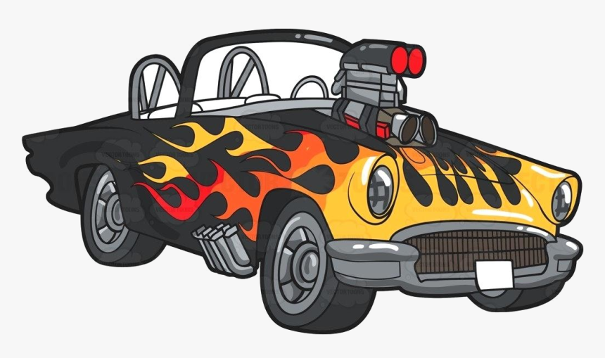 Hot Rod Rods Clipart Flashy Vintage Transparent Png - Hot Rod, Png Download, Free Download