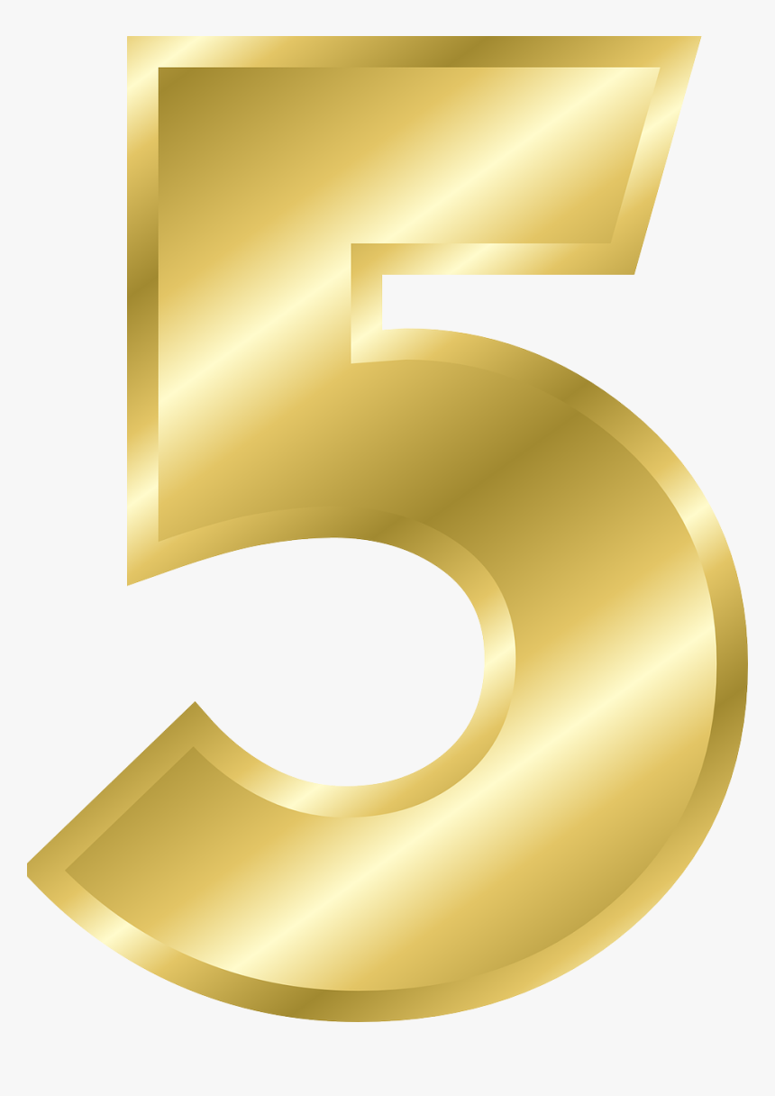 Effect Letters Alphabet Gold - Gold Number 5 Png, Transparent Png, Free Download