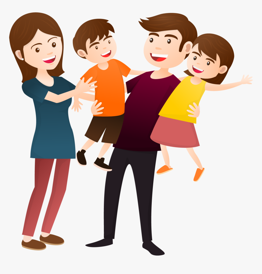 People,cartoon,social Group,illustration,clip With - Family Clipart Png, Transparent Png, Free Download