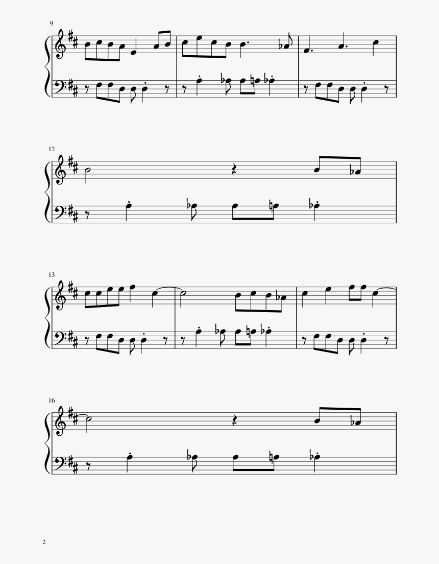 Crush Beautiful Piano Sheet, HD Png Download, Free Download