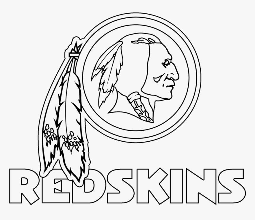 Washington Redskins Coloring Pages Free Colouring - Washington Redskins Logo Drawing, HD Png Download, Free Download