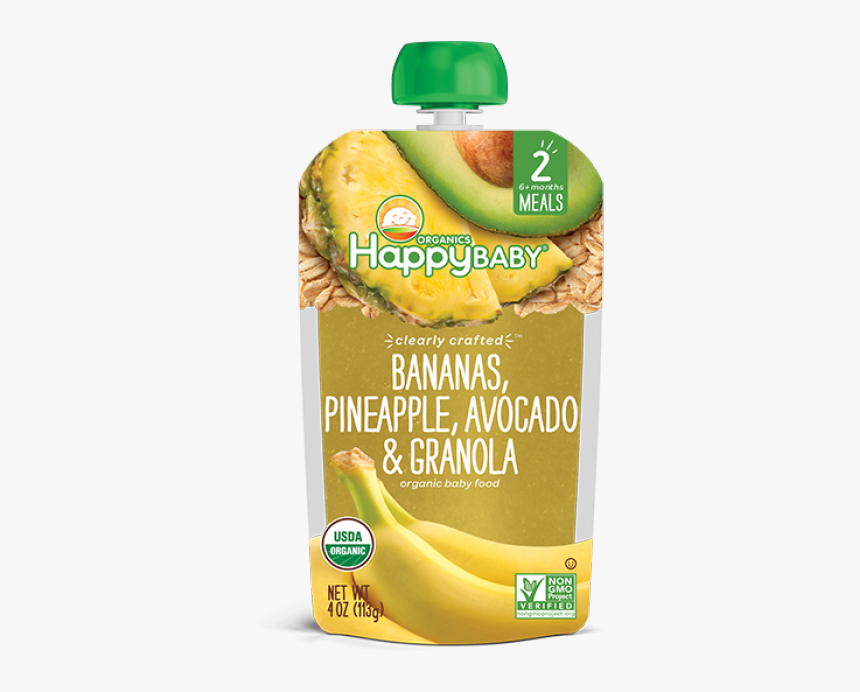 Happy Baby Banana Pineapple Avocado Granola, HD Png Download, Free Download