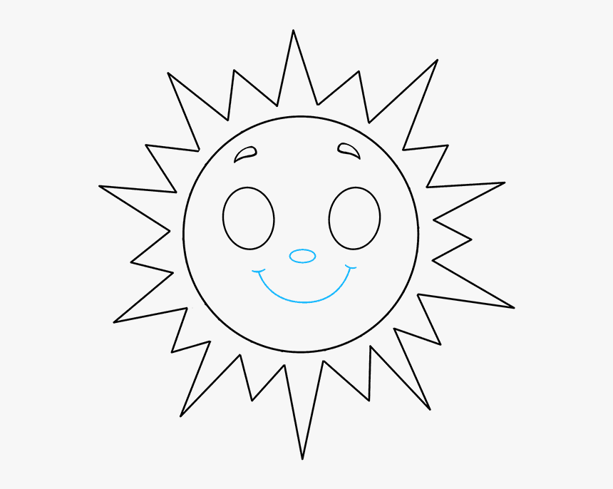 Sunlight Drawing Happy Sun - Sun Png Draw Transparent, Png Download, Free Download