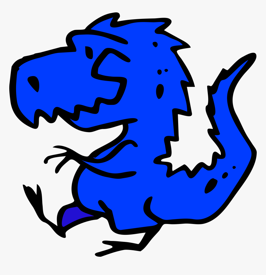 Blue Dinosaur Clip Arts - Clip Arts Dinos, HD Png Download, Free Download