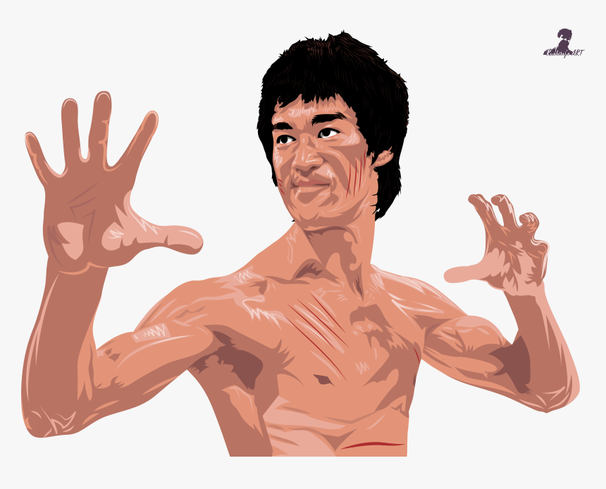 Bruce Lee Portrait Illustration, HD Png Download, Free Download