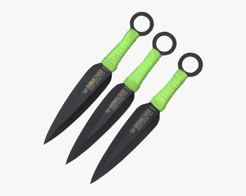 3 Piece Biohazard Apocalyptic Ninja Kunai - Kunai, HD Png Download, Free Download