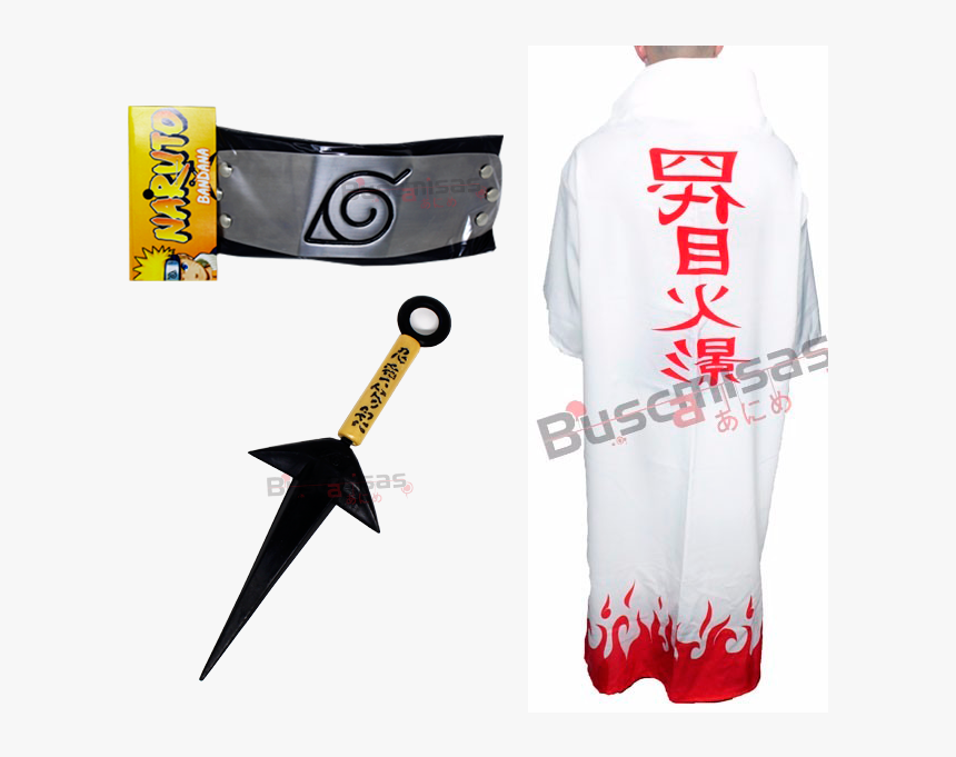 Yondaime Manto Sobretudo Yondaime Minato Com Kunai - Naruto, HD Png Download, Free Download