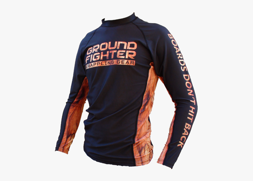 Ground Fighter Boards Dont Hit Back Jiu-jitsu Rashguard"
 - Long-sleeved T-shirt, HD Png Download, Free Download